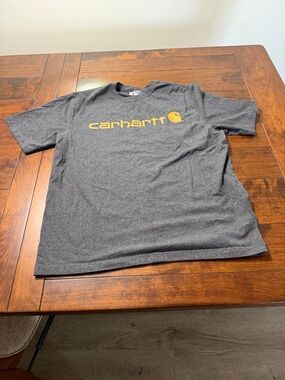 Carhartt Heather Gray Loose Fit Tee with White Logo